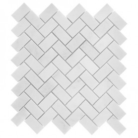 Dunin Eastern white herringbone 48 márvány mozaik kép