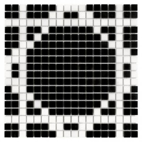 Pure Black&White RADIANT 15 márvány mozaik kép