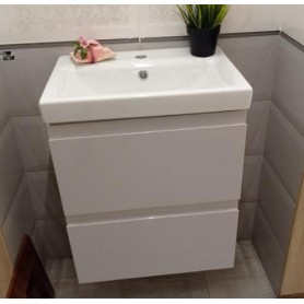 Cersanit MODUO SLIM 50 szürke mosdószekrény mosdóval-bemutatóbútor