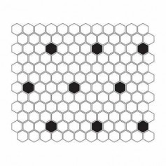 Mini Hexagon B&W Spot mozaik kép