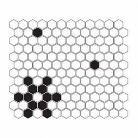 Mini Hexagon B&W Snow mozaik kép