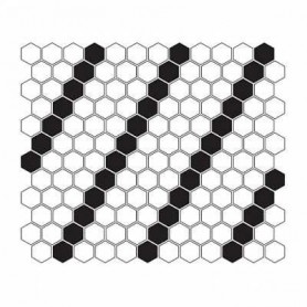 Mini Hexagon B&W Lean mozaik kép