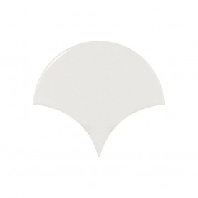 FAN White 10,6x12 cm fényes fehér halpikkely csempe
