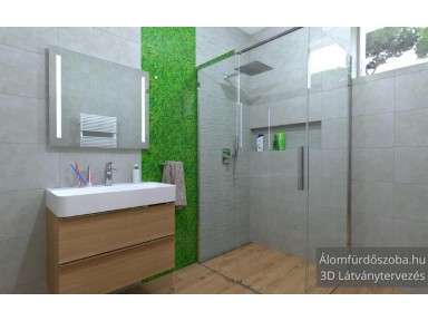Szürke fürdőszoba á la Fresh Moss - Éva fürdőszobája