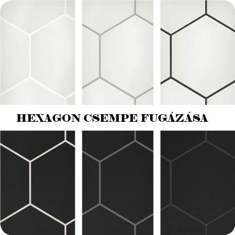 hexagon csempe fuga