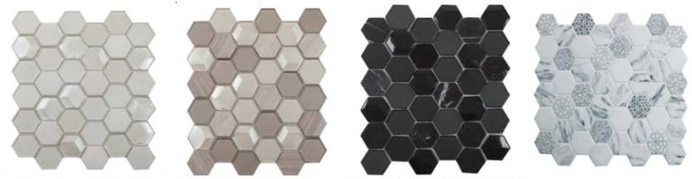 hexagon üvegmozaik
